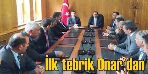 İlk tebrik Onar