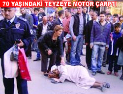 Motosiklet, Yaşlı Kadına Çarptı