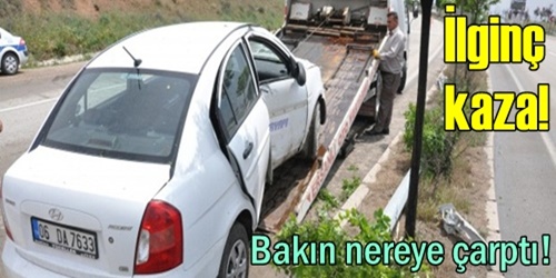 Aydınlatma direğini yıktı