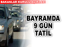Hükümetten 9 GünlükTatil Müjdesi