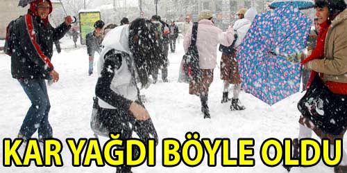 Mevsimin İlk Karı Çocuklara Yaradı