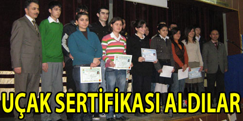 Liselilere Model Uçak Sertifikası