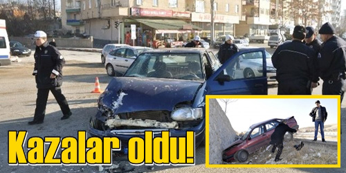 Kazalarda 6 kişi yaralandı