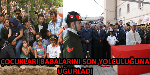 Babalarını Asker Selamıyla Uğurladı