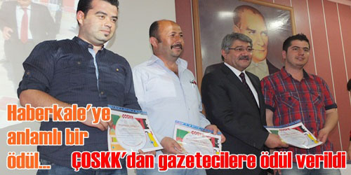 ÇOSKK`dan Gazetecilere Ödül