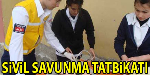 Sağlık Lisesinde Tatbikat