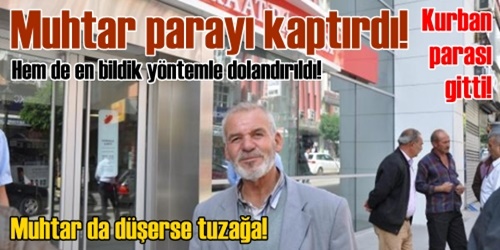 Kurban parası dolandırıldı!