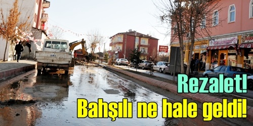 Bahşılı`da su borusu patladı