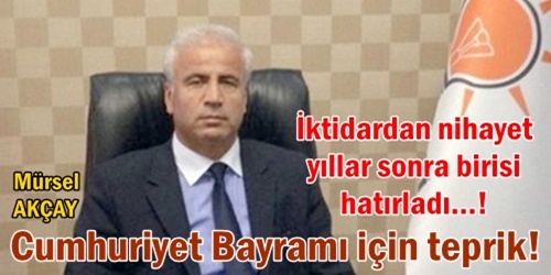  Halkımızın Bayramını kutluyorum