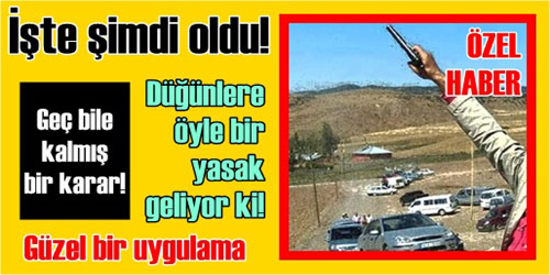 Düğüne Silah Yasağı Geliyor