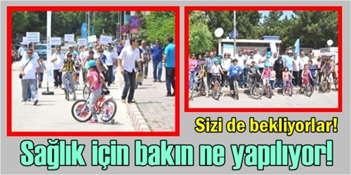 Bu kez bisiklete bindiler