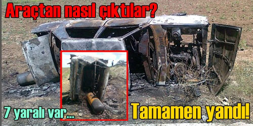 Otomobil Tamamen Yandı