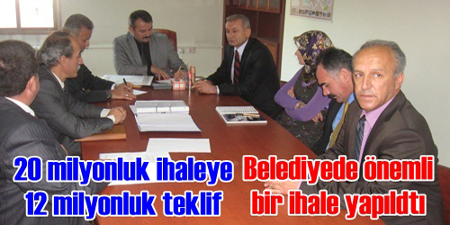 20 MİLYONLUK İŞE 12 MİLYON TEKLİF