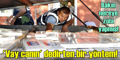 Kamyonetin kasasından çıktı
