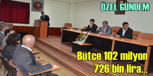 Bütçe 102 Milyon  726 Bin Lira 