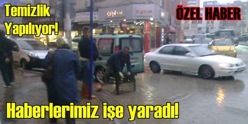 EKİPLER YAĞMURDA BİLE ÇALIŞTI!