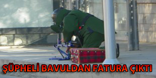 Şüpheli Bavuldan Fatura Çıktı