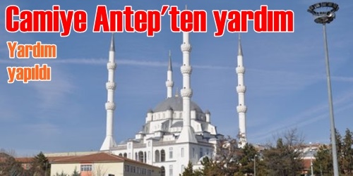 Camiye yardım sürüyor