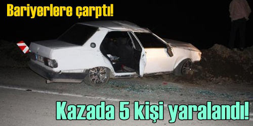 Otomobil Bariyerlere Çarptı