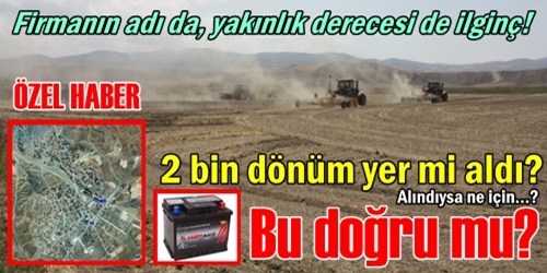 2 bin dönüm yer mi aldı?