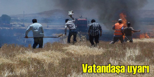 Anız Yangını İçin Uyarı