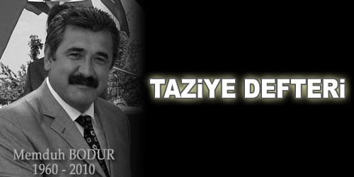 Memduh Bodur İçin Taziye Defteri
