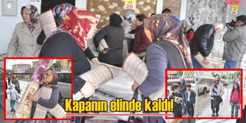 Bedava halı izdihamı