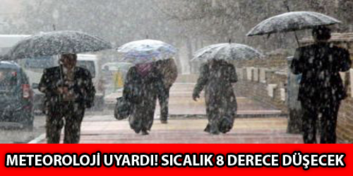 Meteoroloji uyardı! Sıcalık 8 derece düşecek  