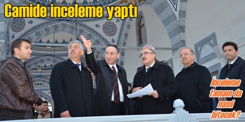 Nur Cami inşaatını incelediler 