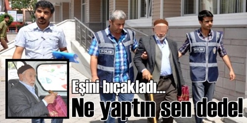 Eşini 7 yerinden bıçakladı