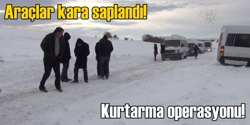Kar yolda bıraktı!