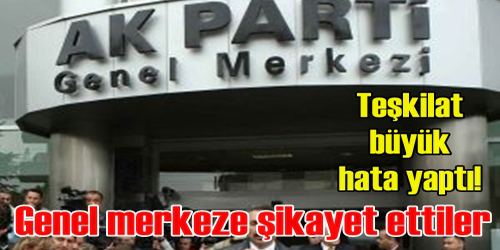 Teşkilatı Şikâyet Ettiler