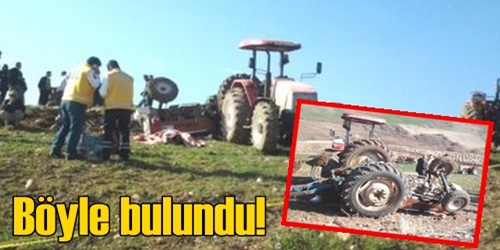 Traktör bu halde bulundu!