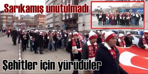Sarıkamış Şehitleri için yürüdüler
