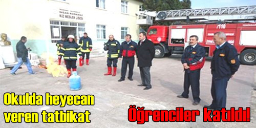 Öğrencilerden Yangın Tatbikatı