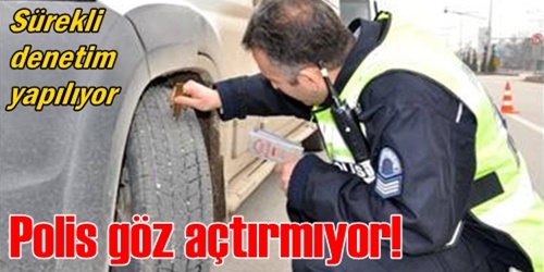Lastik denetimi yapılıyor
