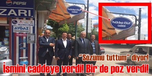 İsmi caddeye verdi