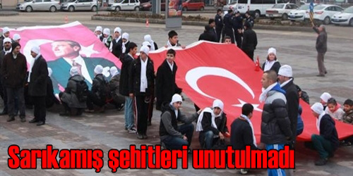Sarıkamış şehitleri için yürüdüler