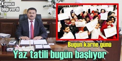 Bugün karne günü