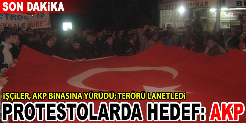 İşçiler, Terörü Lanetledi