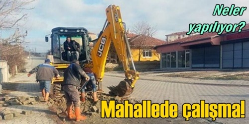 Mahallede kış ortasında çalışma
