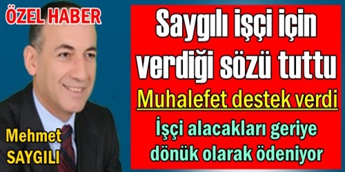 Saygılı ilk sözünü tuttu!