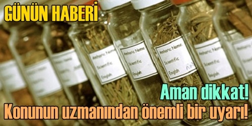 Bitkisel ürünler için uyarı!