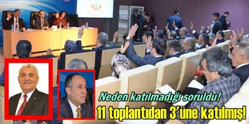  Sadece üç toplantıya katıldı