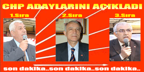 CHP LİSTESİ AÇIKLADI
