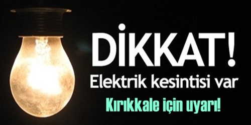 Bakım kesintisi yapılacak