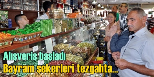 Bayram şekerleri tezgâhlarda
