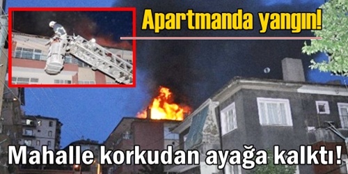 Çatı yangını korkuttu