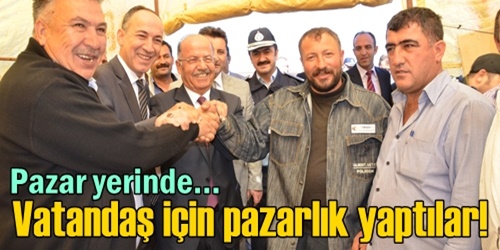 Pazar yerini gezdiler