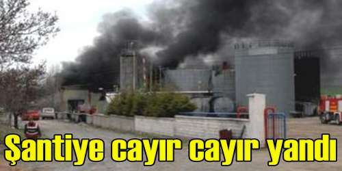 Şantiyede Korkutan Yangın